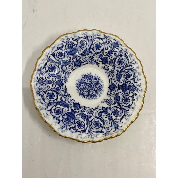 Sabrina Coalport England R298063 Blue Floral Design Bat Wing Handle Teacup Vtg - Picture 3 of 10